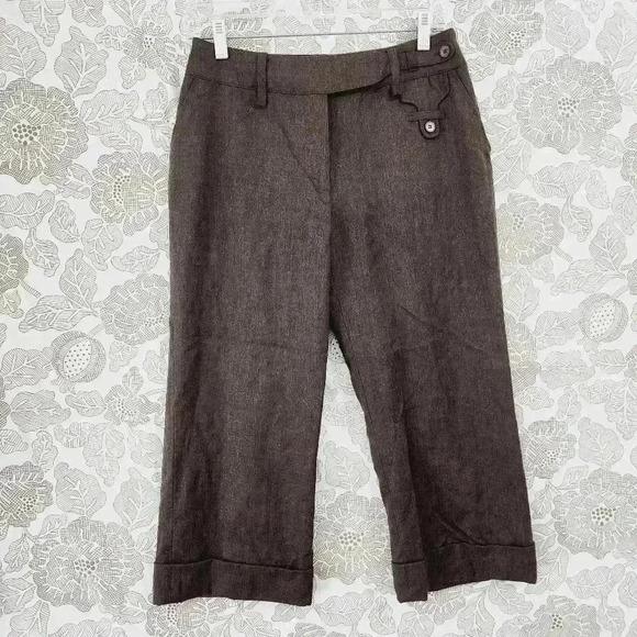 Harve Benard 100% Woll Women's Carpri Dress Pants Size 4 - Picture 1 of 6